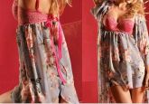 Camisola curta floral